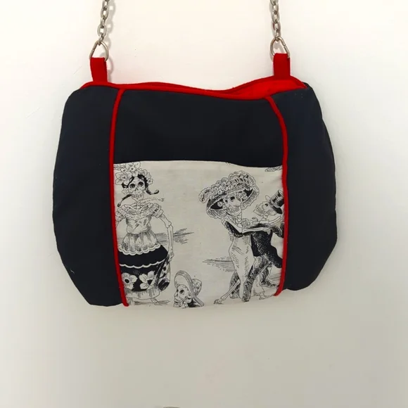 Handmade Día de los muertos purse - Picture 4 of 7